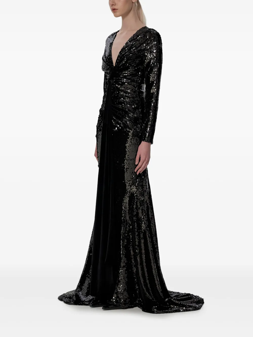 V:PM ATELIER Athena maxi-jurk Zwart