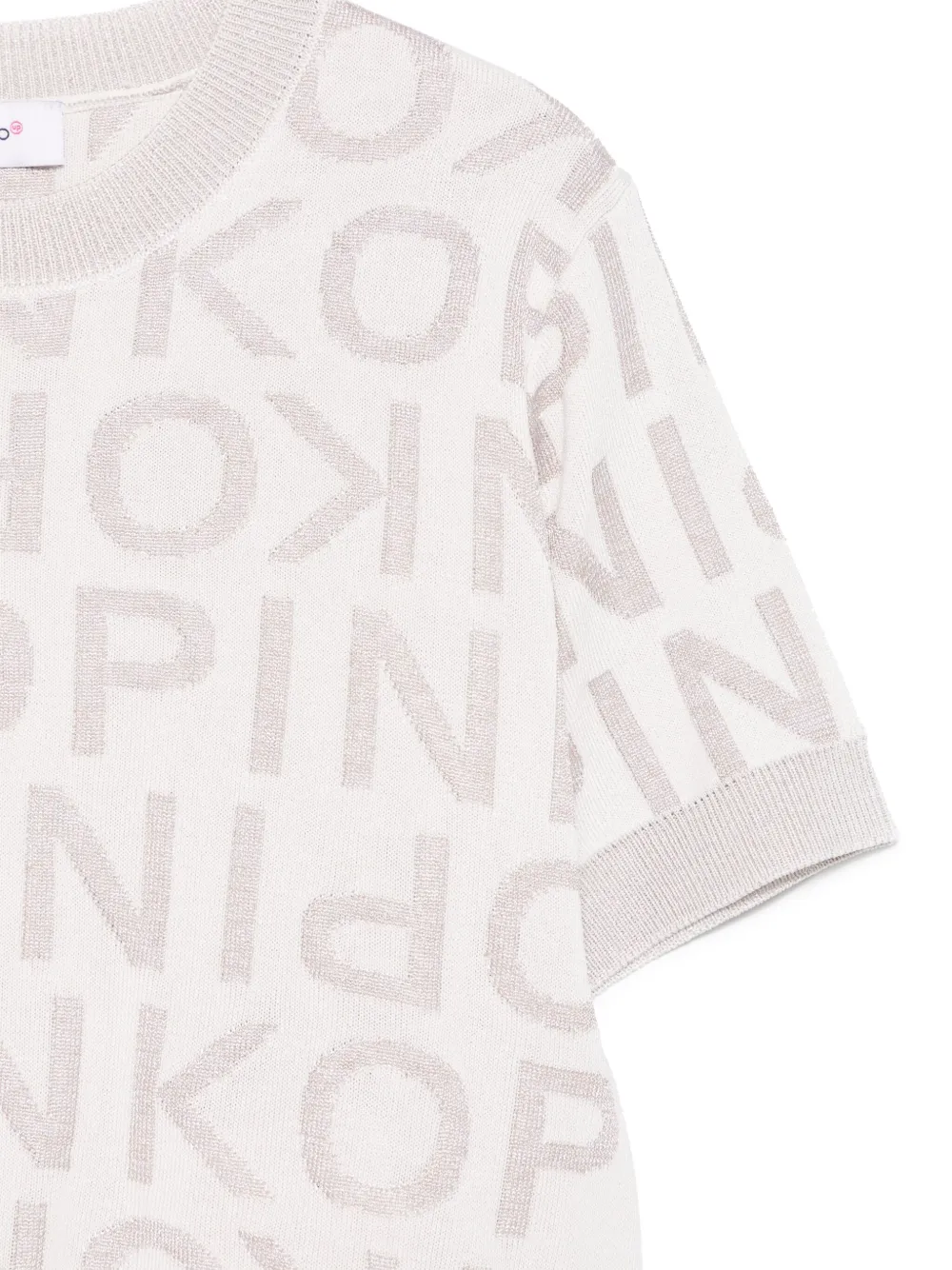 Pinko Kids T-shirt met logo-jacquard Wit