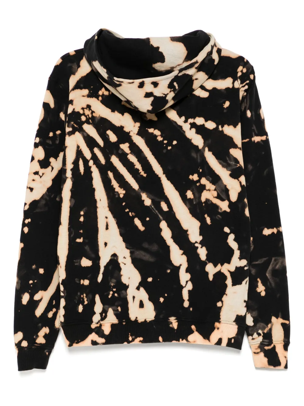 Stain Shade Hoodie met tie-dye print - Beige