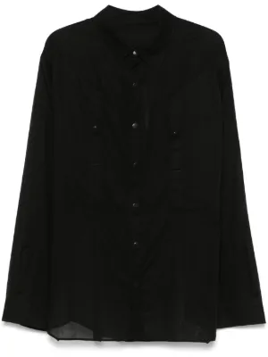 Jil Sander ウール オーバーシャツ | ブラック | FARFETCH JP