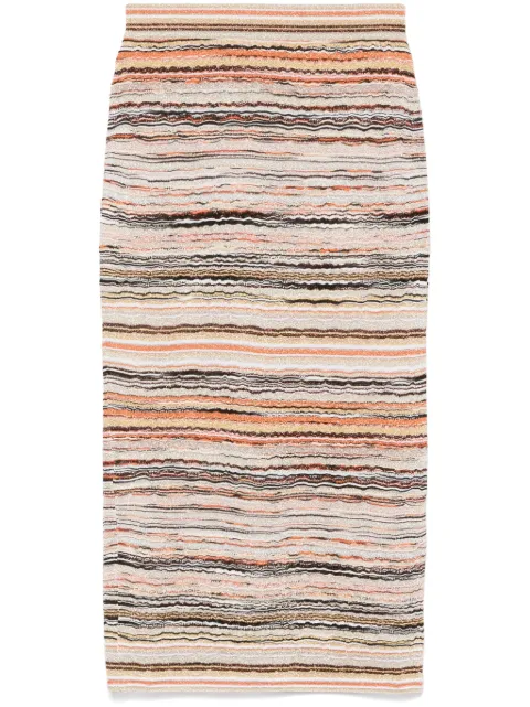 Missoni wave-pattern lamé midi skirt 