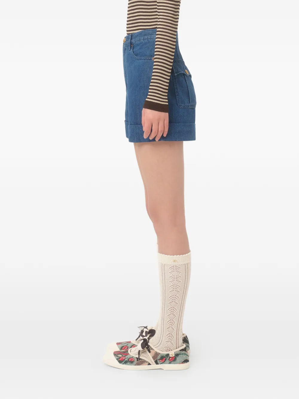 lightweight denim shorts
