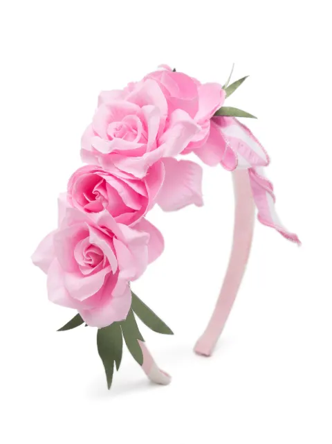 Monnalisa rose-appliqué head band