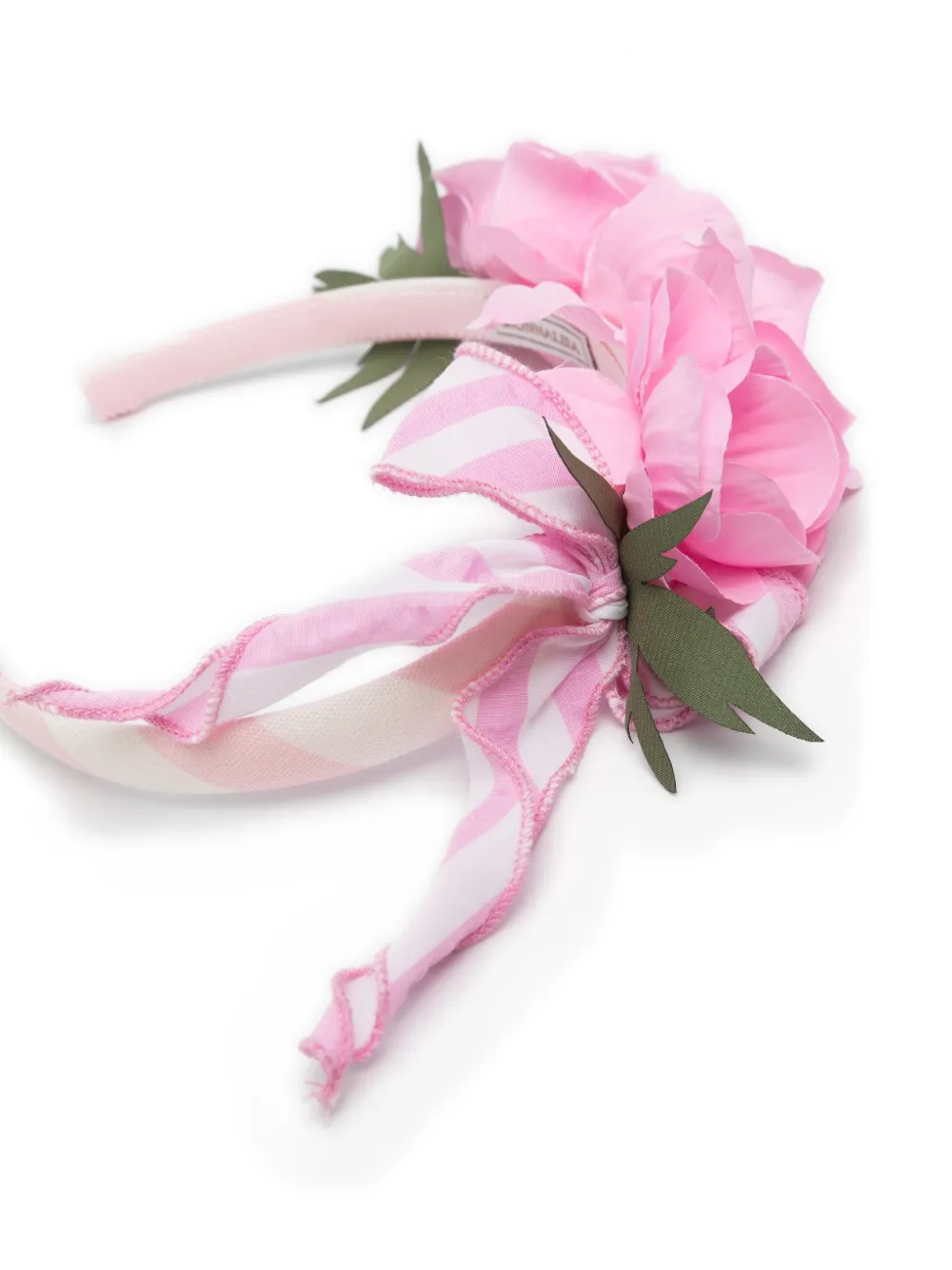 Monnalisa rose-appliqué head band - Roze