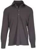 Brunello Cucinelli long sleeve polo shirt - C2440 COFFEE