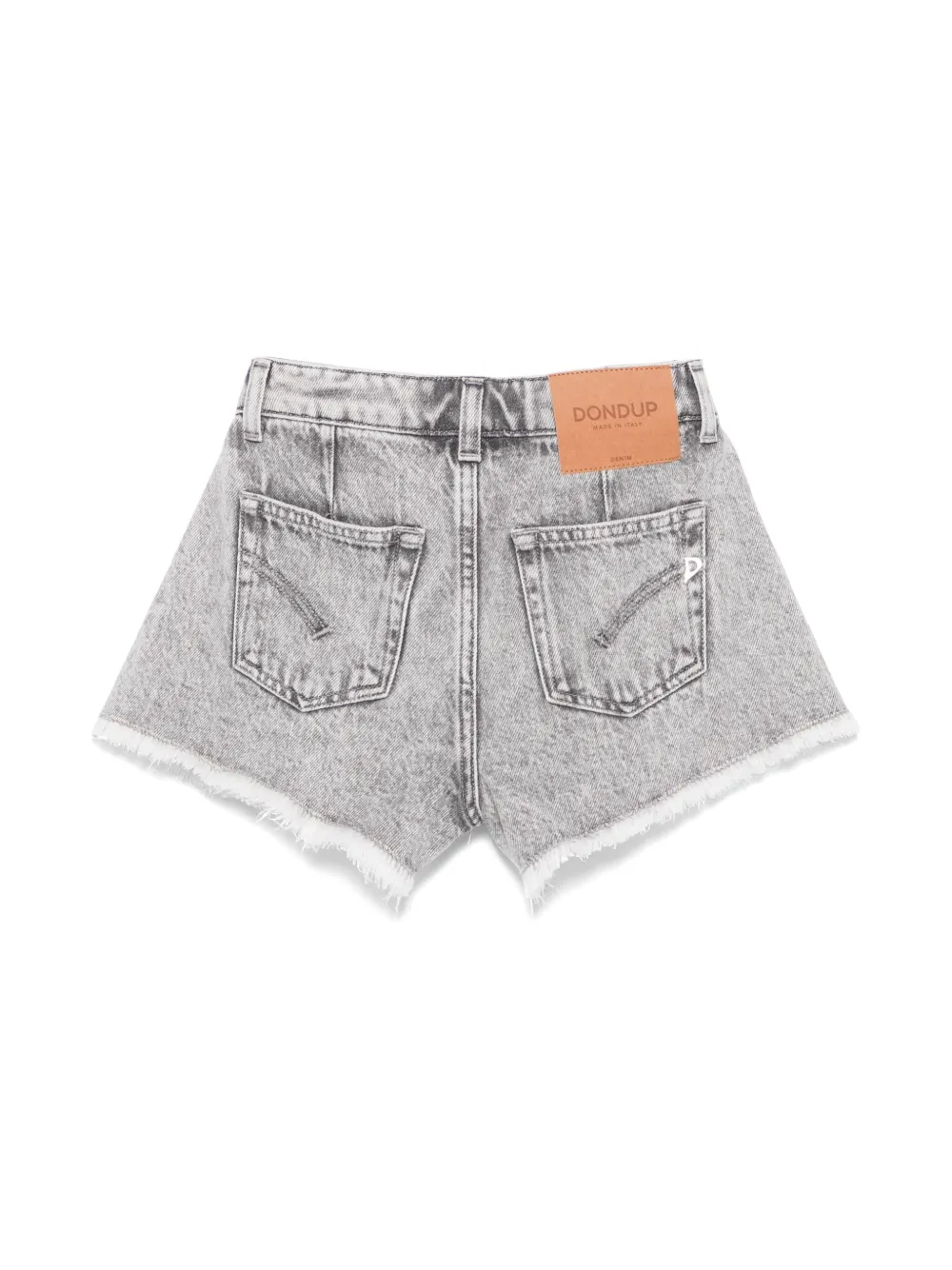 DONDUP KIDS Spijkershorts met franje - Grijs