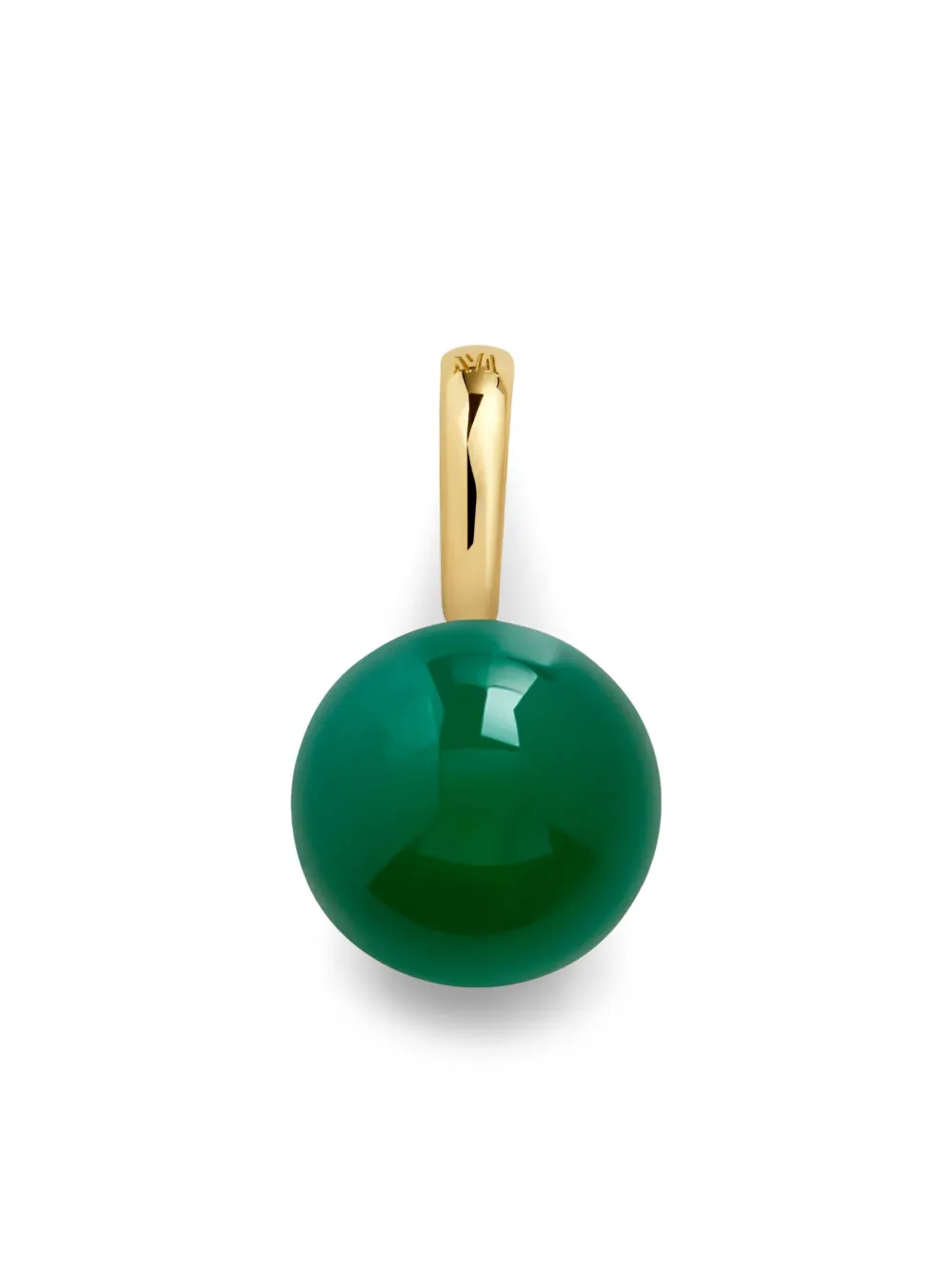 Monica Vinader round-gemstone pendant | Green | Image 1