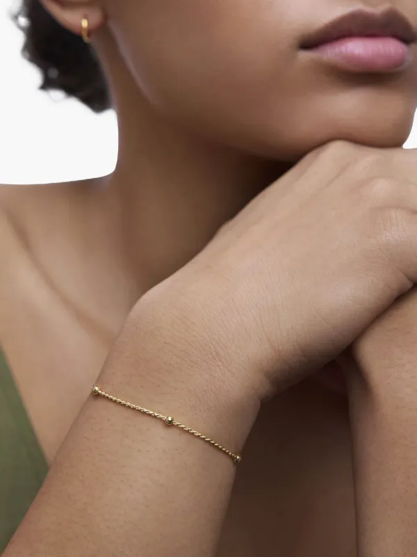 Monica Vinader Beaded rope-chain Bracelet | Gold | FARFETCH
