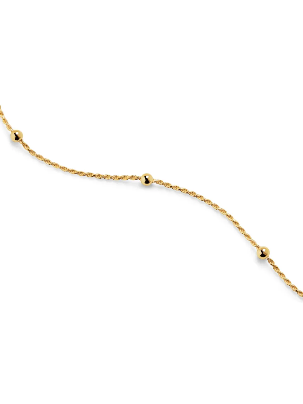 Monica Vinader Beaded Rope-chain Bracelet In Gold