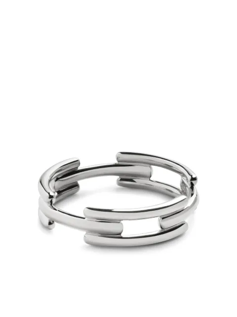 Monica Vinader anillo a capas en tono plateado