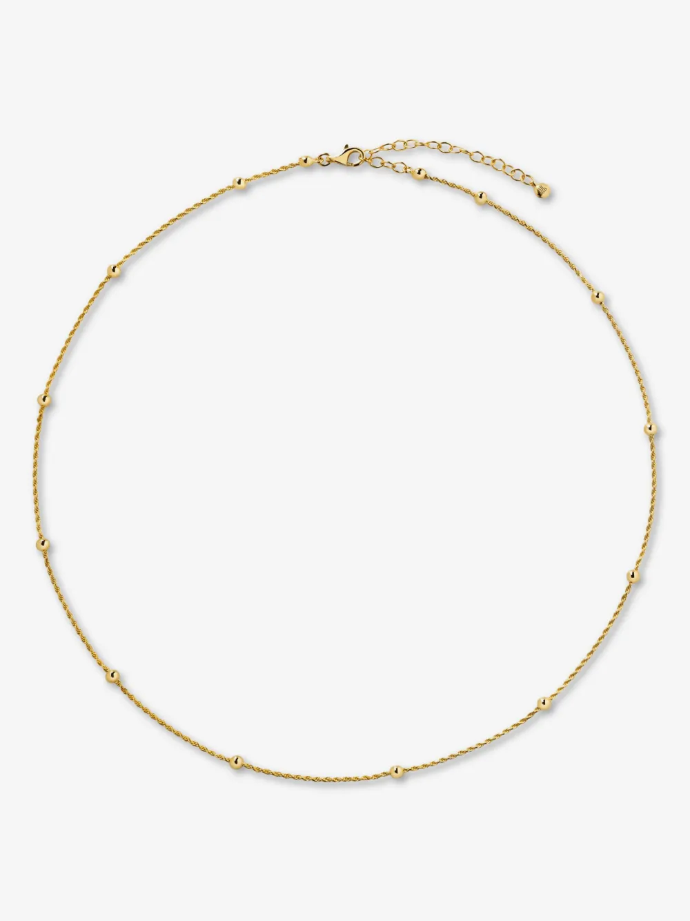 beaded rope-chain necklace