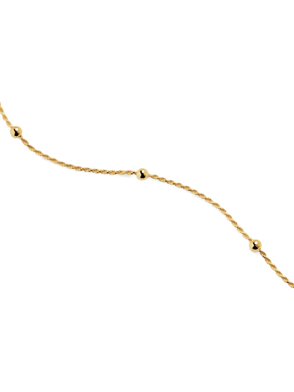 Monica Vinader Beaded Rope-chain Necklace In Gold