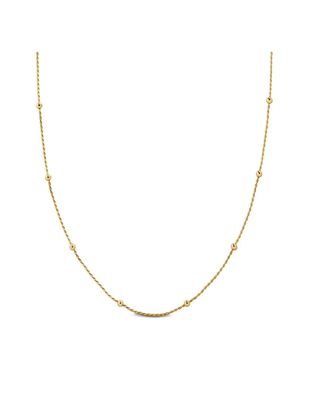 Monica Vinader Beaded Rope-chain Necklace In Gold