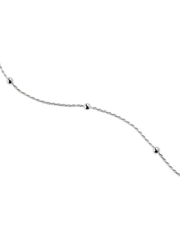 Monica Vinader Beaded rope-chain Necklace Silver FARFETCH JO
