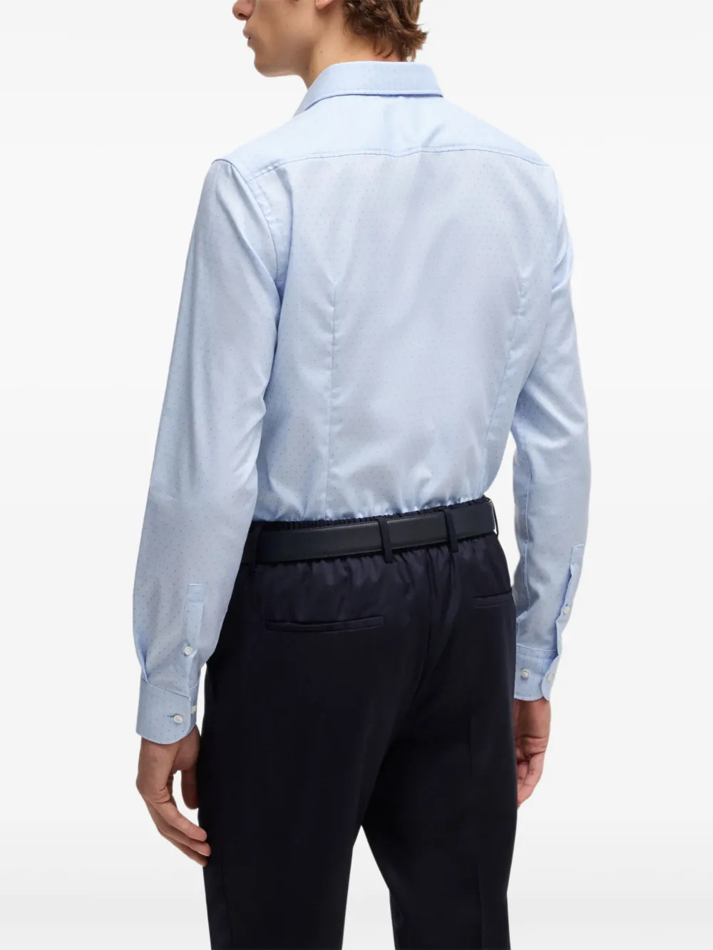 BOSS Overhemd met stippen Blauw