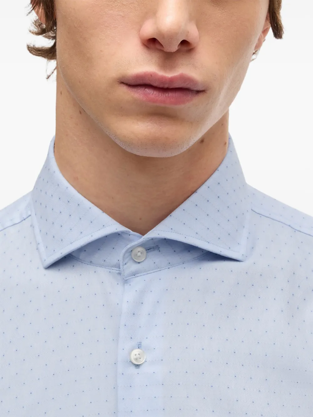 BOSS Overhemd met stippen Blauw