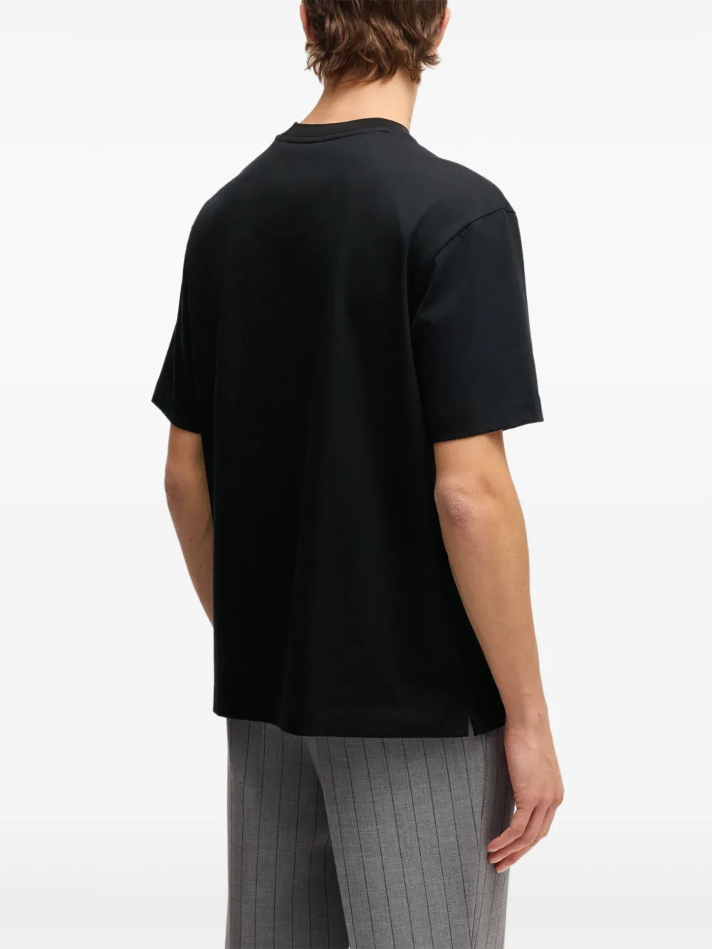 Shop Hugo Boss Double B Monogram T-shirt In Black
