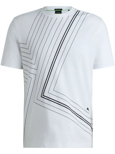 BOSS T-Shirt mit Feinliniendesign