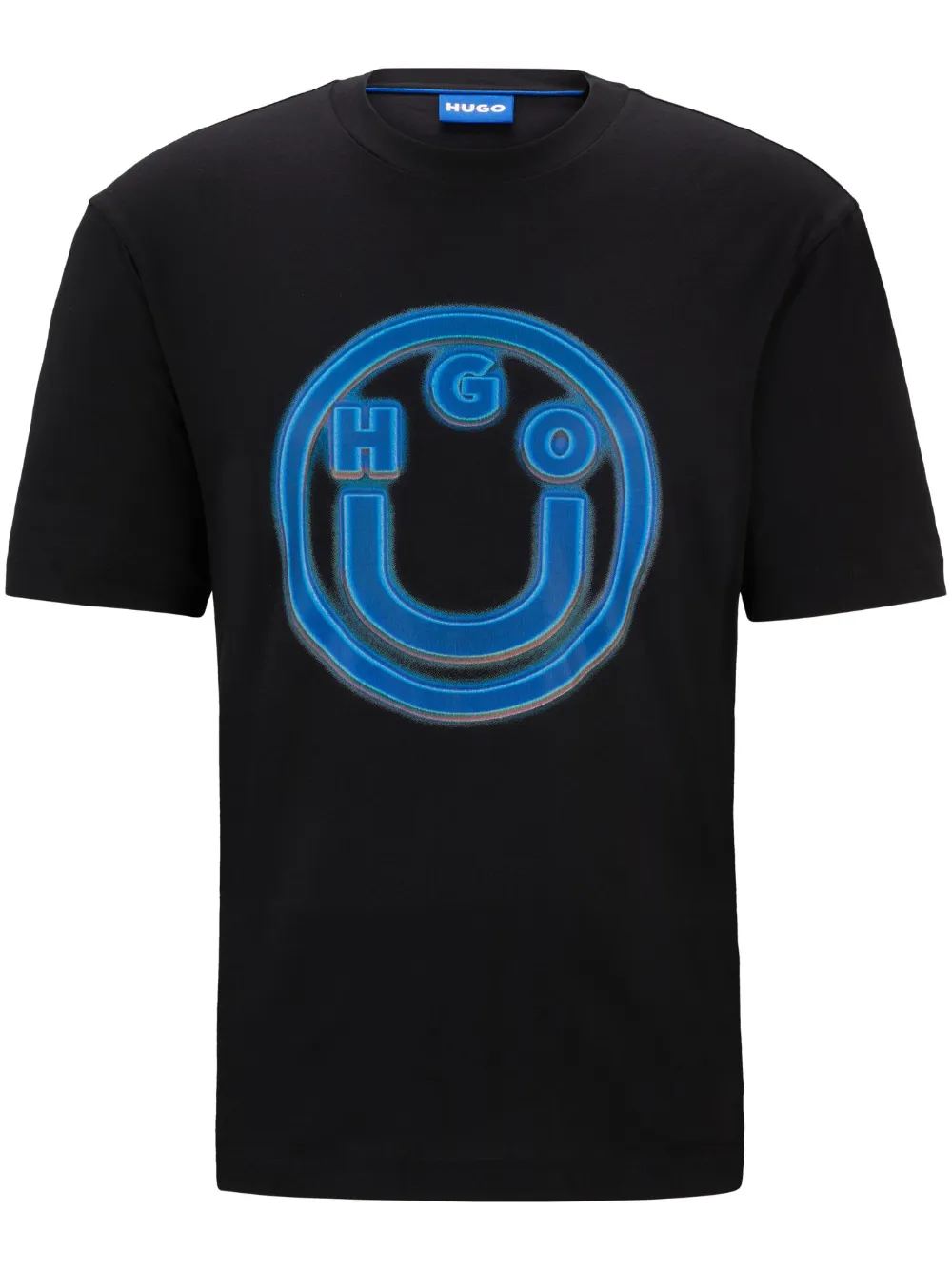 HUGO Camiseta com estampa de logo | Preto | Image 1