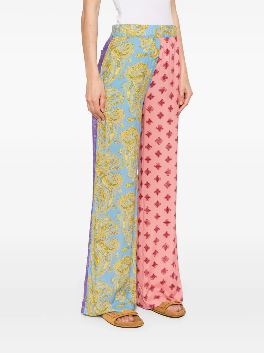 Shop Donde Esteban Paisley-print Trousers In Pink