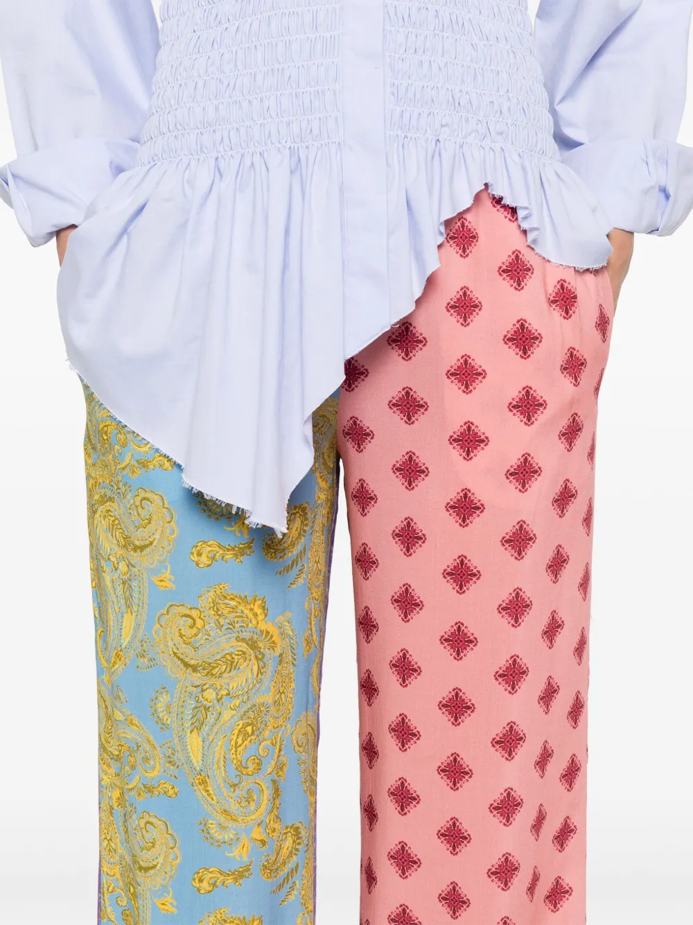 Shop Donde Esteban Paisley-print Trousers In Pink