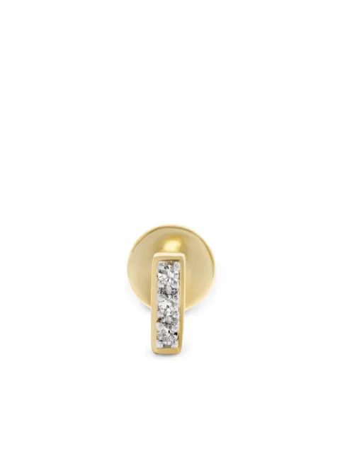 Monica Vinader 14kt gold vermeil Linear diamond earring