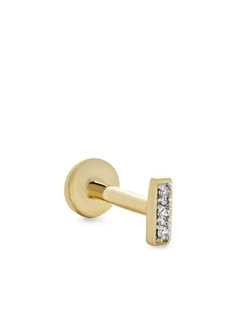 Monica Vinader arete Linear en oro vermeil de 14kt con diamantes | Joyas de lujo | Image 2