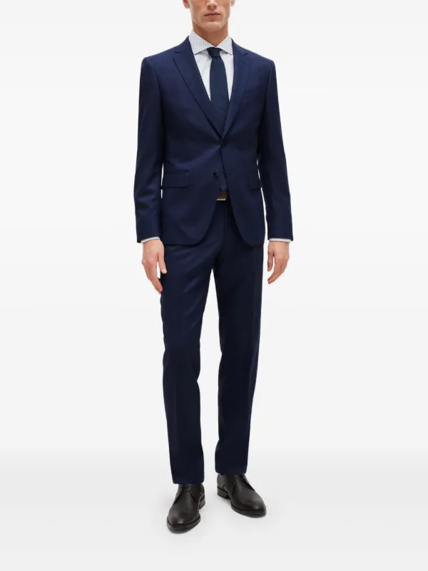 Menswear Hugo Boss Suits Usa BOSS Micro-patterned Regular-fit Suit