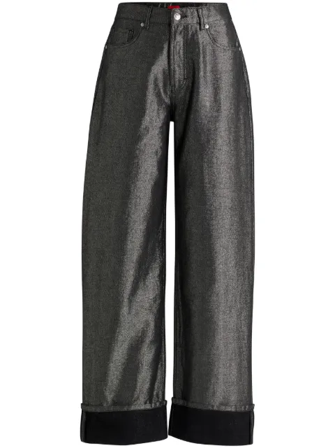 HUGO jeans metalizados con tiro alto