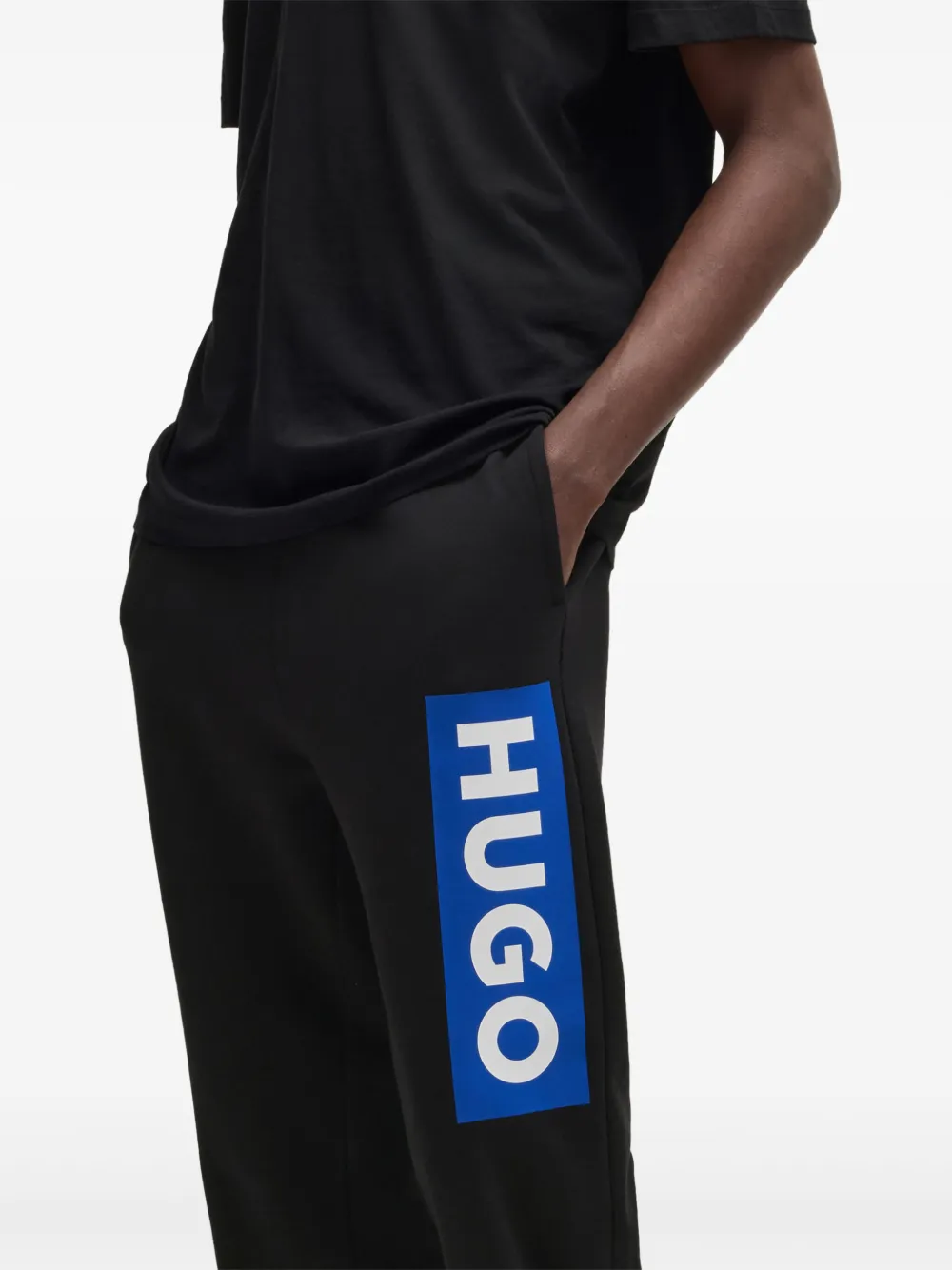 HUGO Trainingsbroek met logoprint Zwart