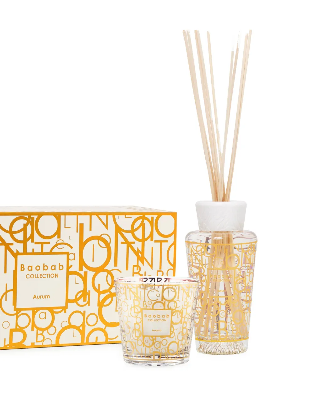 Baobab Collection Aurum scented candle and diffuser gift set | Diffusers | Image 2