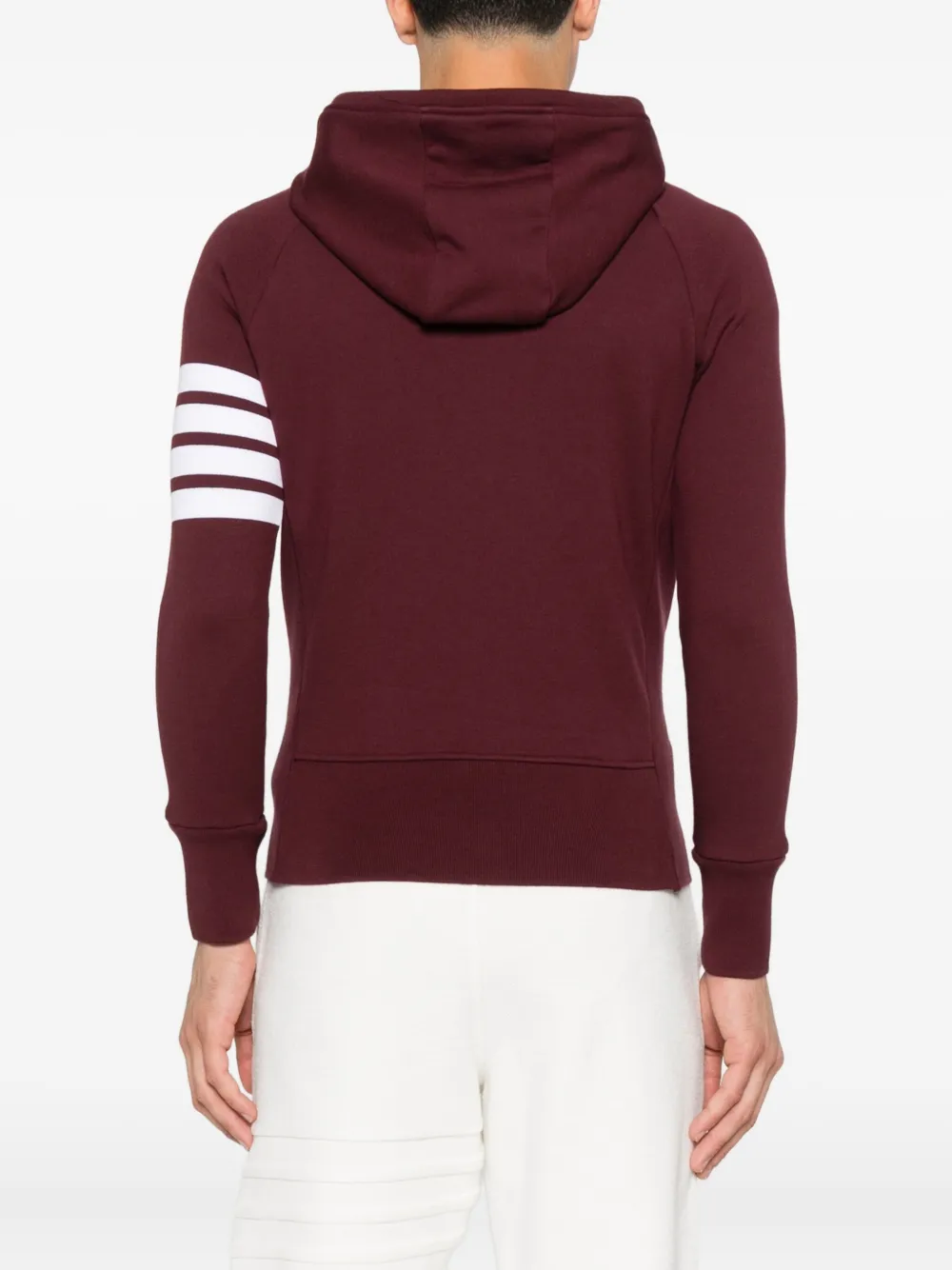Thom Browne Hoodie met rits Rood