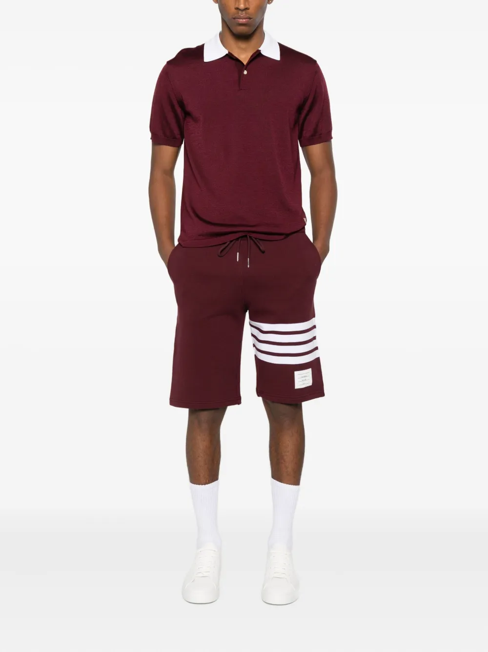 Thom Browne classic track shorts Rood