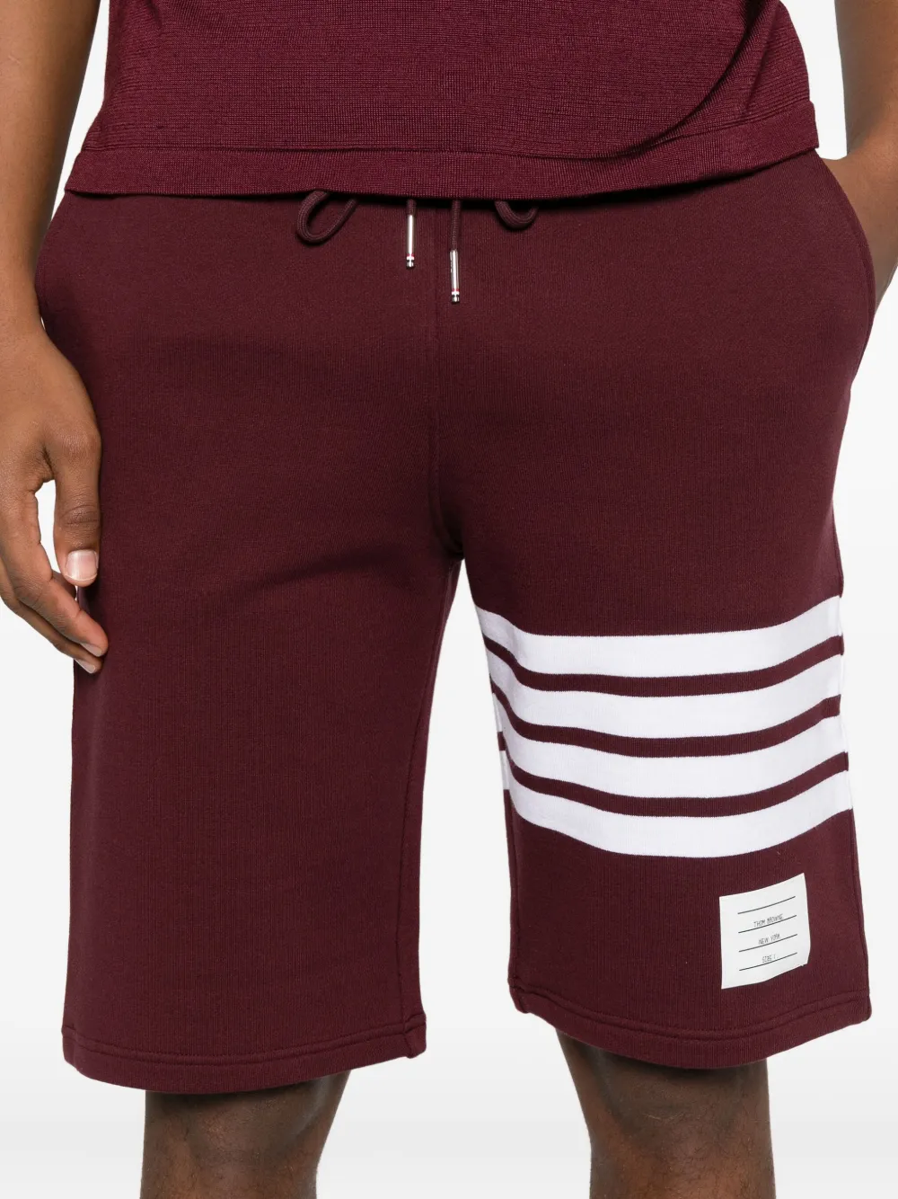 Thom Browne classic track shorts Rood