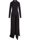 Aya Muse draped-detail maxi dress - Black