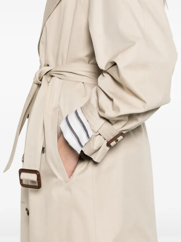 Saint Laurent Cotton Trench Coat | Neutrals | FARFETCH