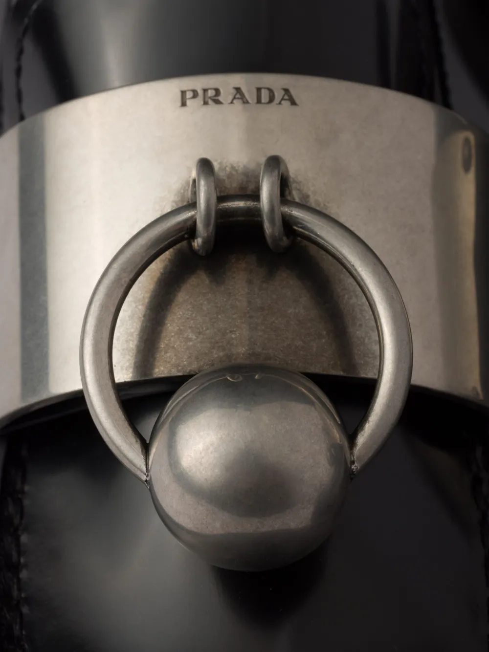 Prada Brushed Leather Loafers | Black | FARFETCH