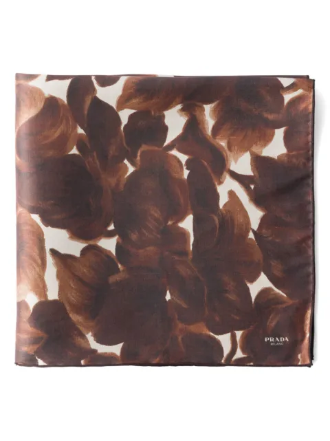 Prada floral-print scarf