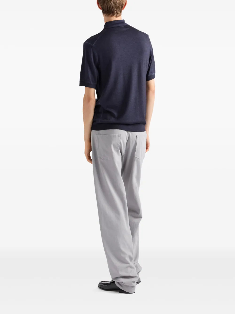 Prada Kasjmier poloshirt Blauw