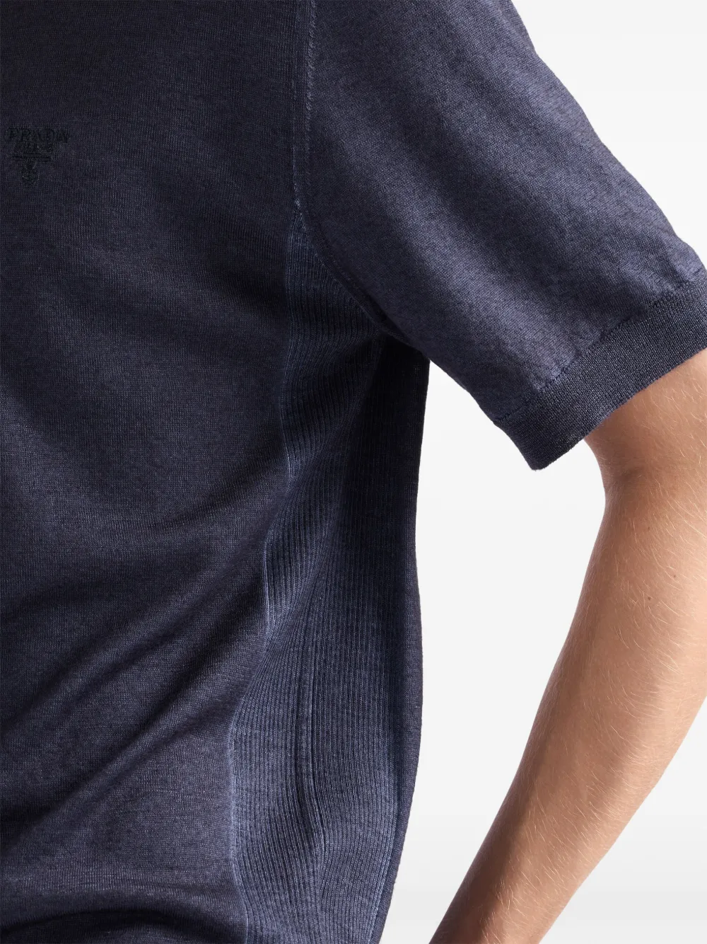 Prada Kasjmier poloshirt Blauw