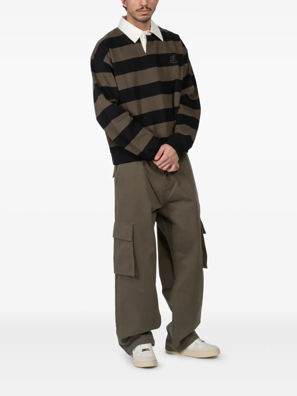 AGOLDE x RSVP striped sweatshirt - Beige