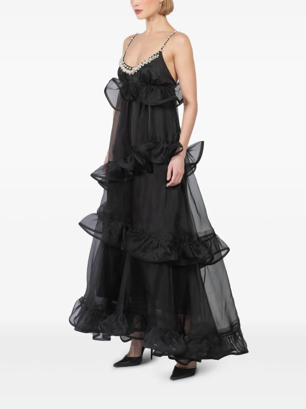 ZIMMERMANN Crush maxi-jurk Zwart