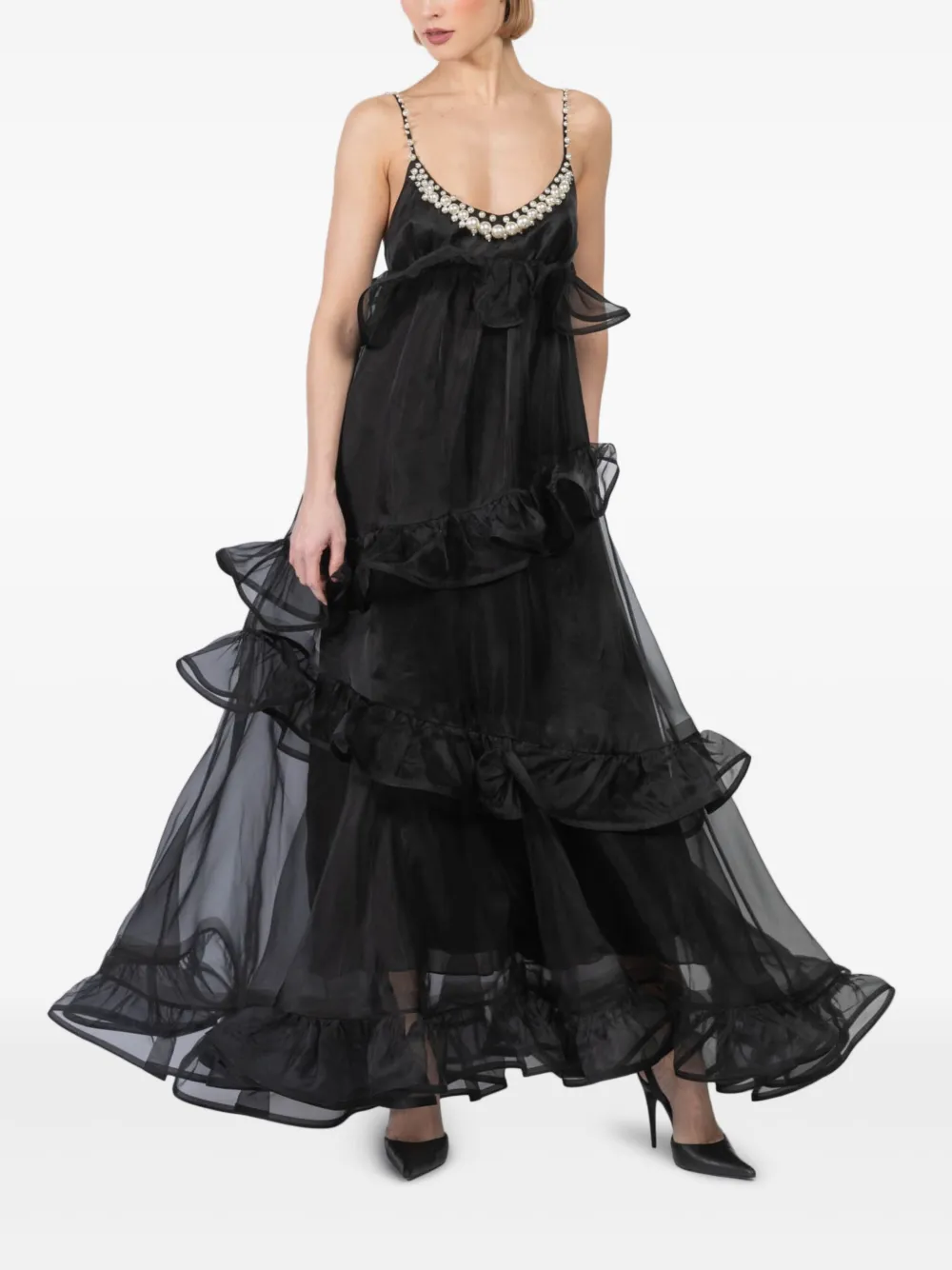 ZIMMERMANN Crush maxi-jurk Zwart