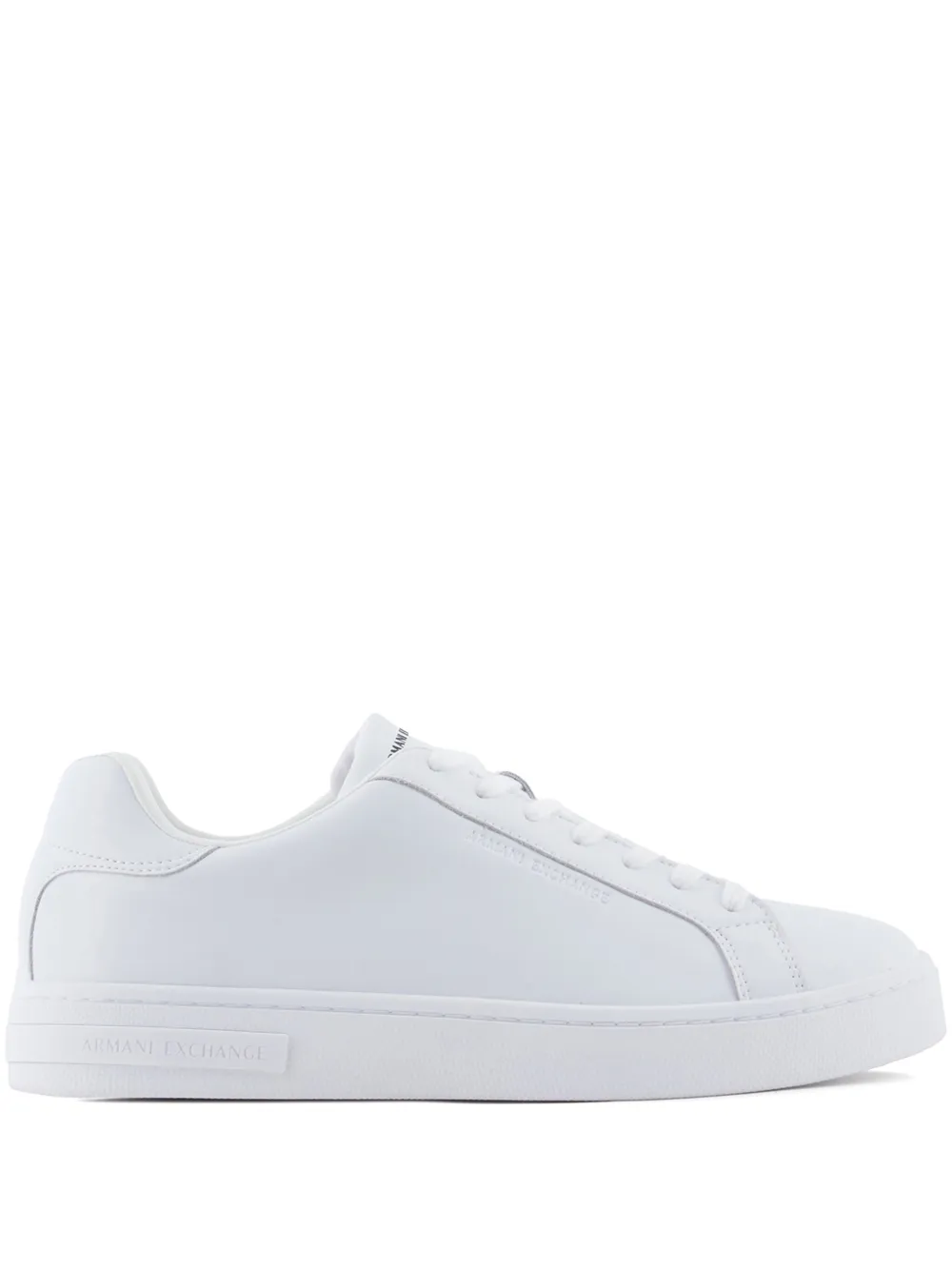 Armani Exchange leather sneakers White