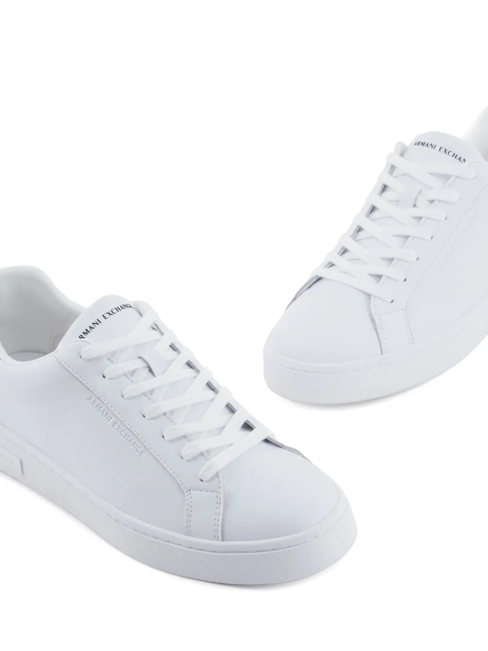 Armani Exchange leather sneakers White