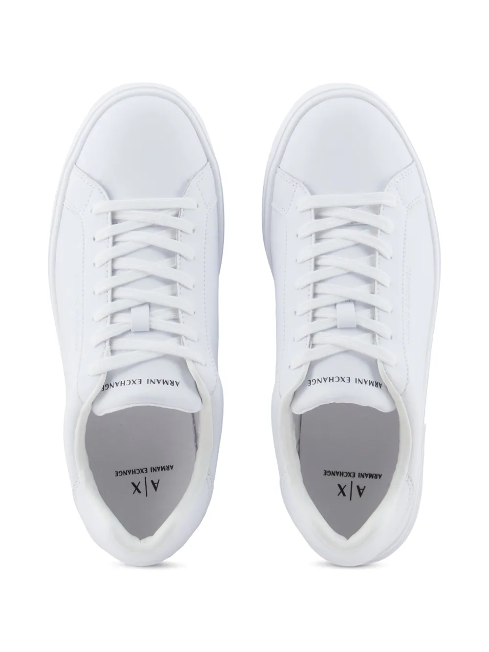 Armani Exchange leather sneakers White