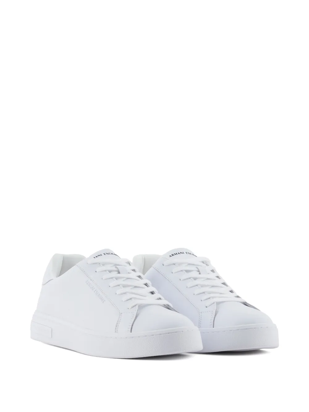 Armani Exchange leather sneakers White