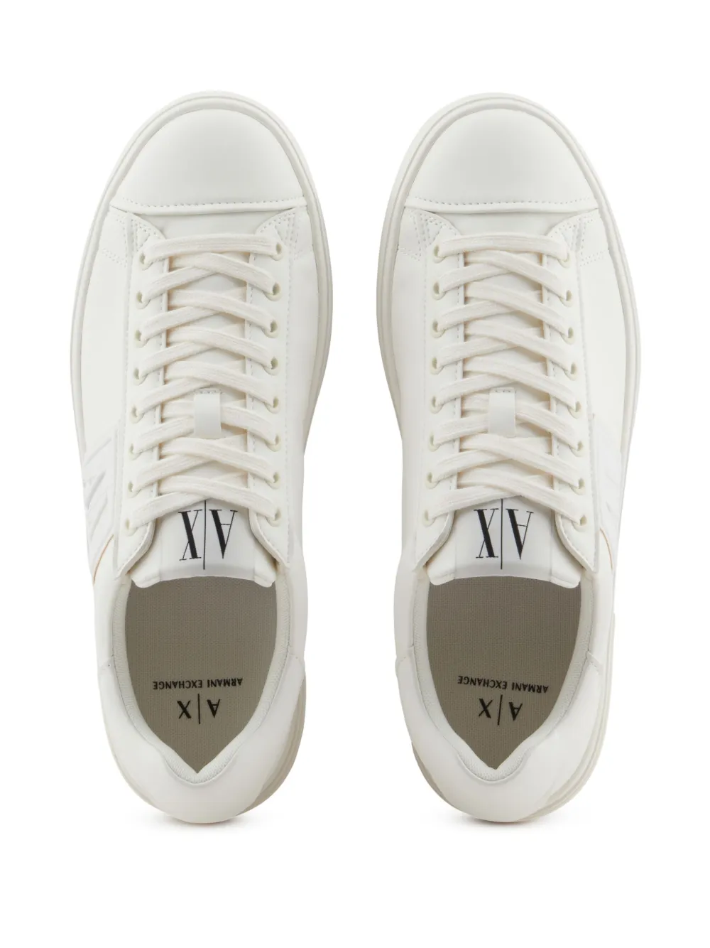 Armani Exchange logo trainers White