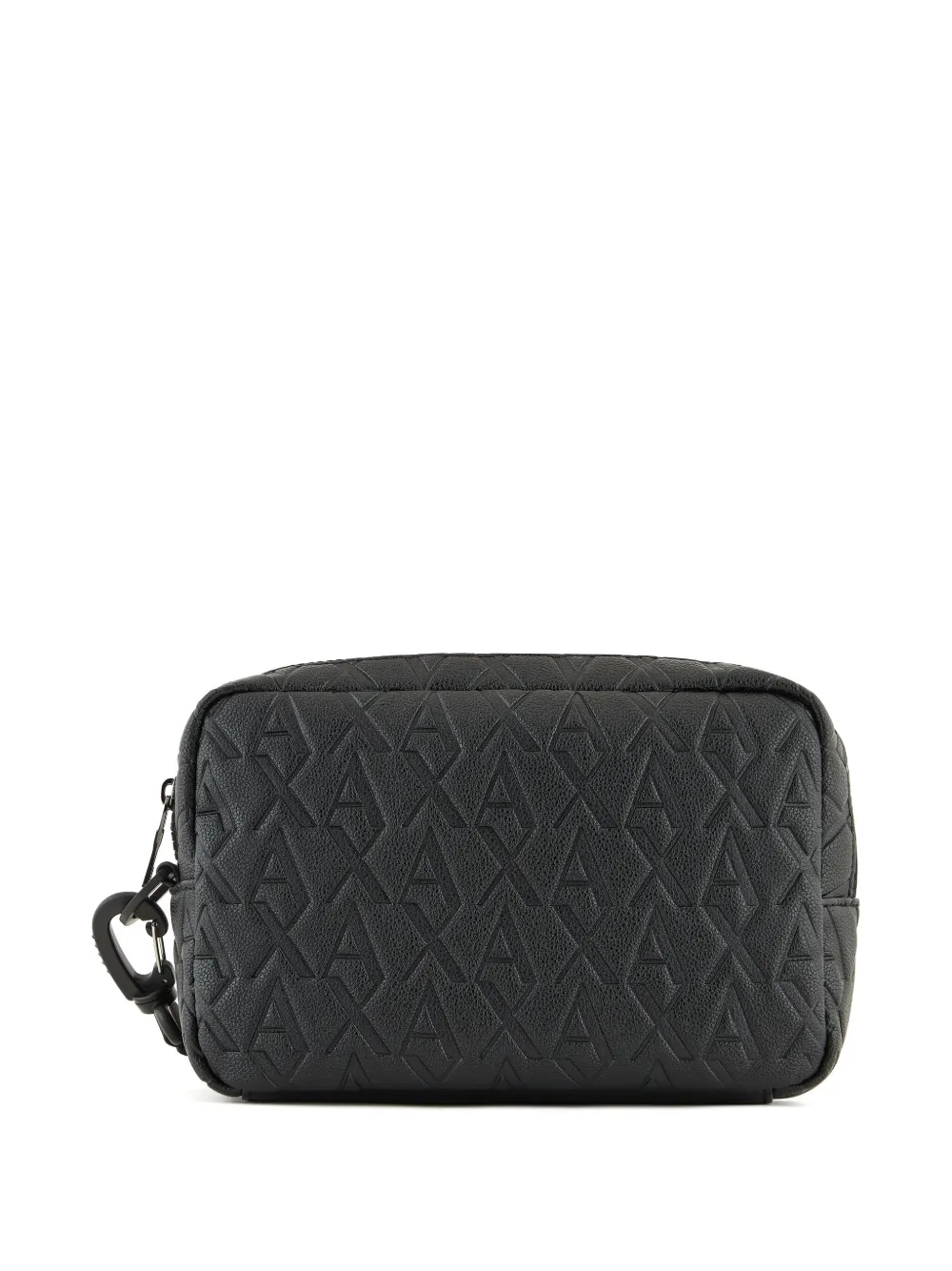 Armani Exchange Toilettas met logo-reliëf - Zwart