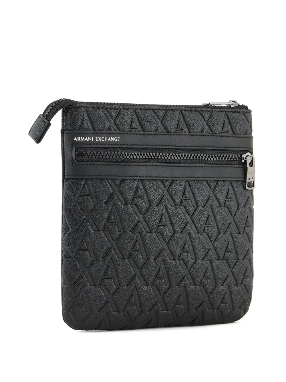 Armani Exchange Messengertas met monogram-reliëf Zwart
